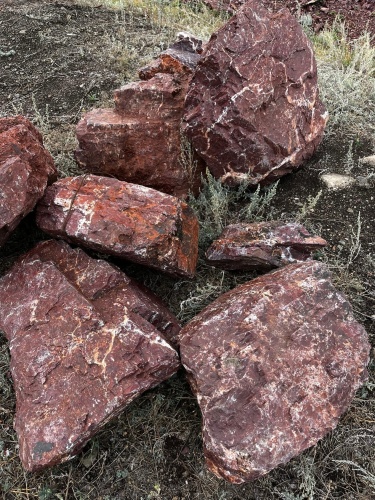 Ландшафтные глыбы красно-фиолетовые 200-1000 килограмм купить в Воронеже