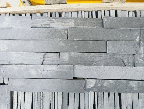 Плитка чёрная из натурального камня фасадная 30 см * 5 см, толщина 7 мм -30 мм купить в Воронеже