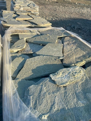 Плитняк златолит зелёный для цоколя, отмостки купить в Воронеже