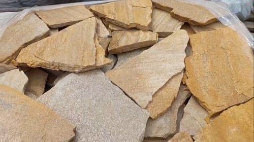 Плитняк златолит жёлтый для цоколя купить в Воронеже