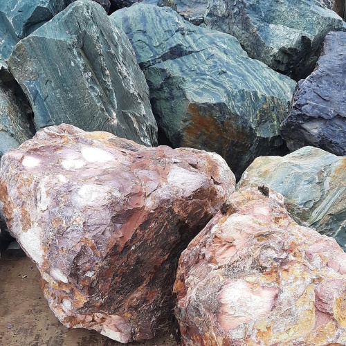 Ландшафтные глыбы красно-фиолетовые 200-1000 килограмм купить в Воронеже