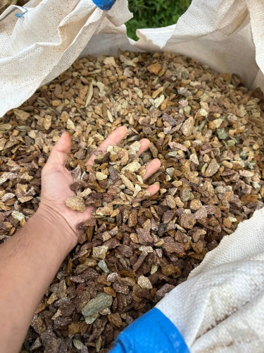 Златолит персиковый декоративная каменная крошка купить в Воронеже