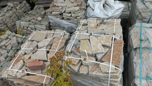 Гранитный плитняк галтованный для парковки купить в Воронеже