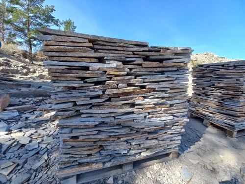 Плитняк златолит серебристый для фасада купить в Воронеже