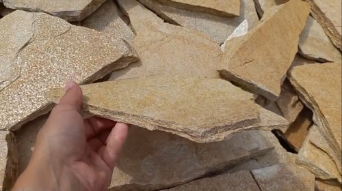 Плитняк златолит жёлтый для фасада 1,5-3 см купить в Воронеже