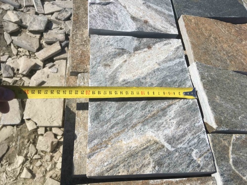 Плитка пилёная златолит Уральский для цоколя, отмостки купить в Воронеже